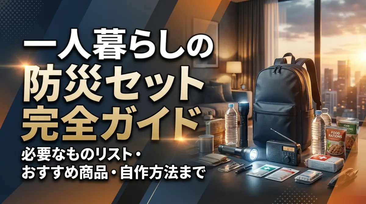 一人暮らしの防災セット完全ガイド｜必要なものリスト・おすすめ商品・自作方法まで