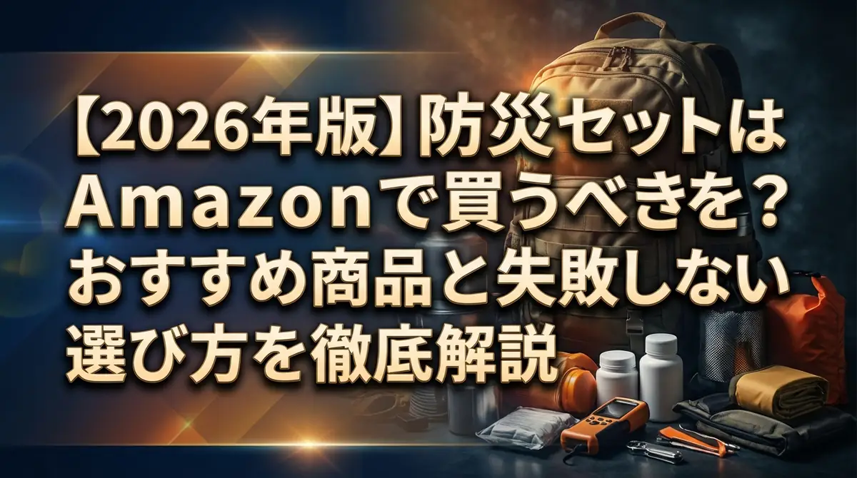 【2026年版】防災セットはAmazonで買うべき？おすすめ商品と失敗しない選び方を徹底解説