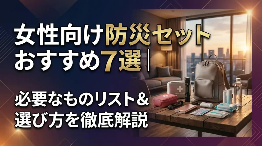 女性向け防災セットおすすめ7選｜必要なものリスト＆選び方を徹底解説