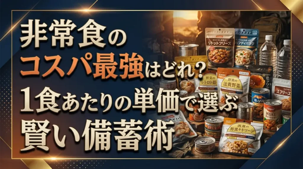非常食のコスパ最強はどれ？1食あたりの単価で選ぶ賢い備蓄術