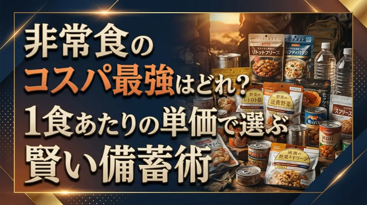 非常食のコスパ最強はどれ？1食あたりの単価で選ぶ賢い備蓄術
