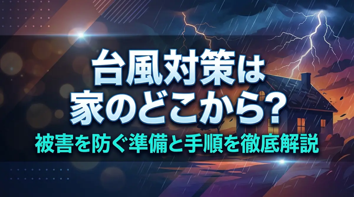 台風対策は家のどこから?被害を防ぐ準備と手順を徹底解説