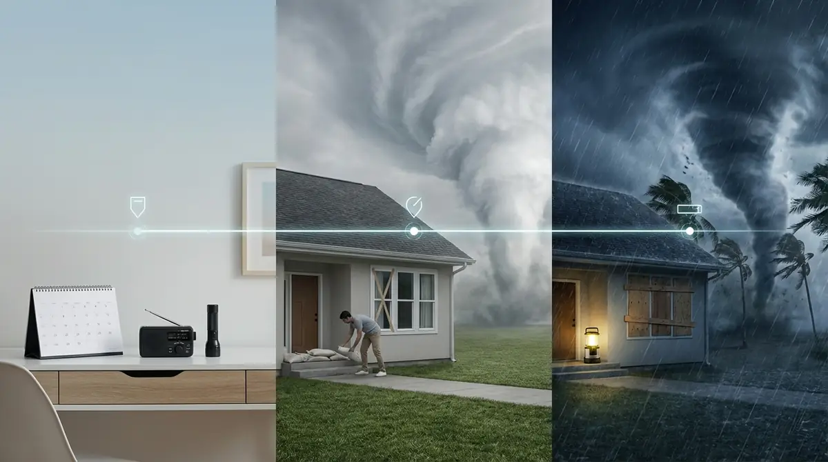 【時系列チェックリスト】台風対策はいつから始める?