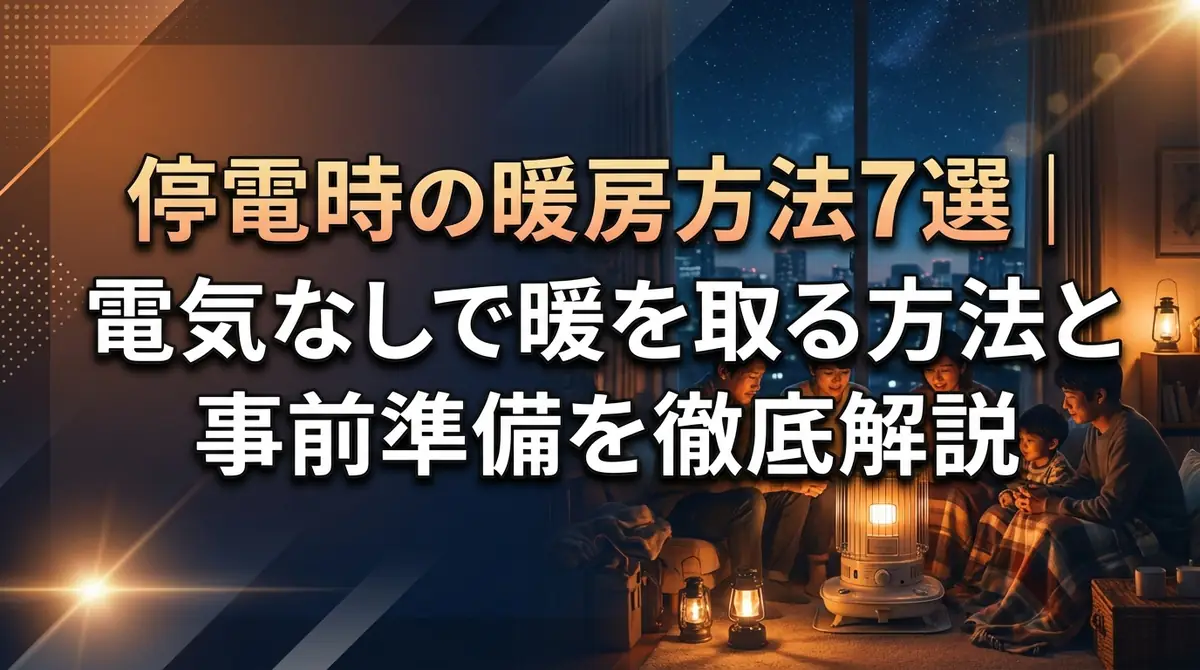 停電時の暖房方法7選｜電気なしで暖を取る方法と事前準備を徹底解説