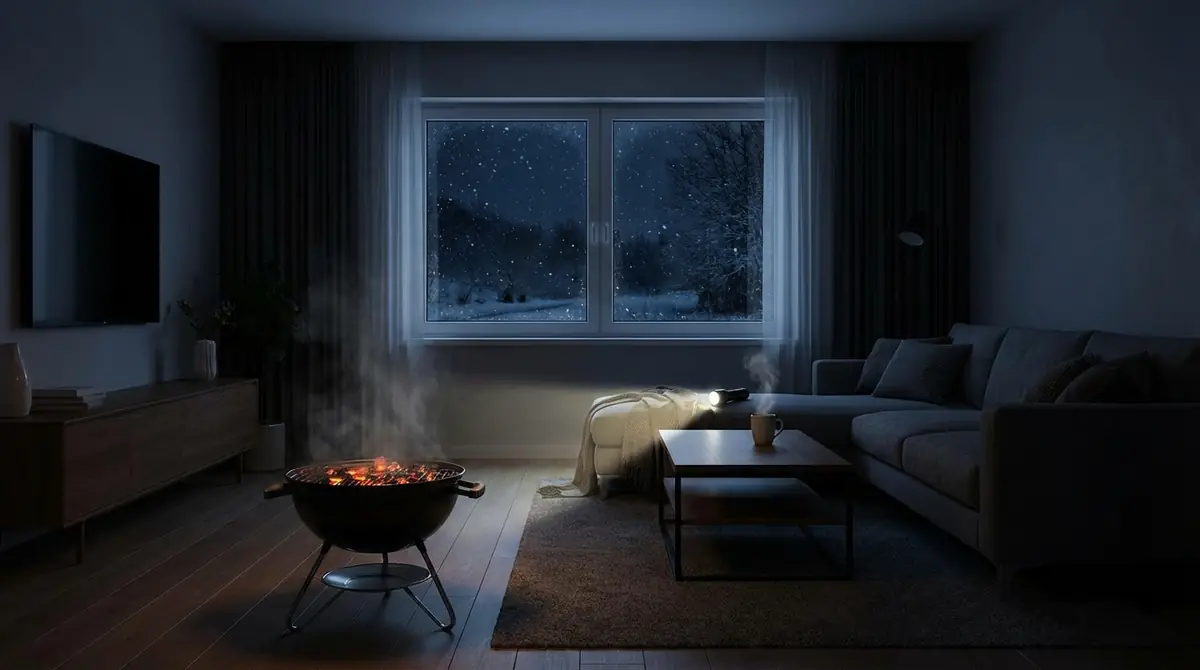 【危険】停電時に絶対やってはいけない暖房方法