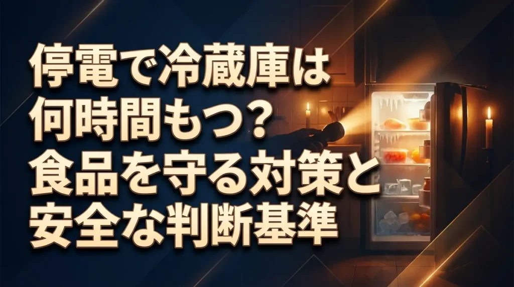 停電で冷蔵庫は何時間もつ？食品を守る対策と安全な判断基準