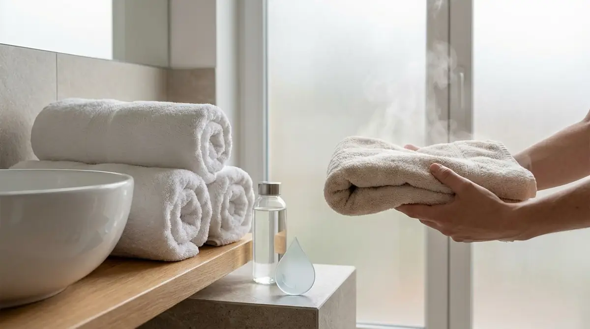 方法①蒸しタオルで全身を拭く【水を節約できる】