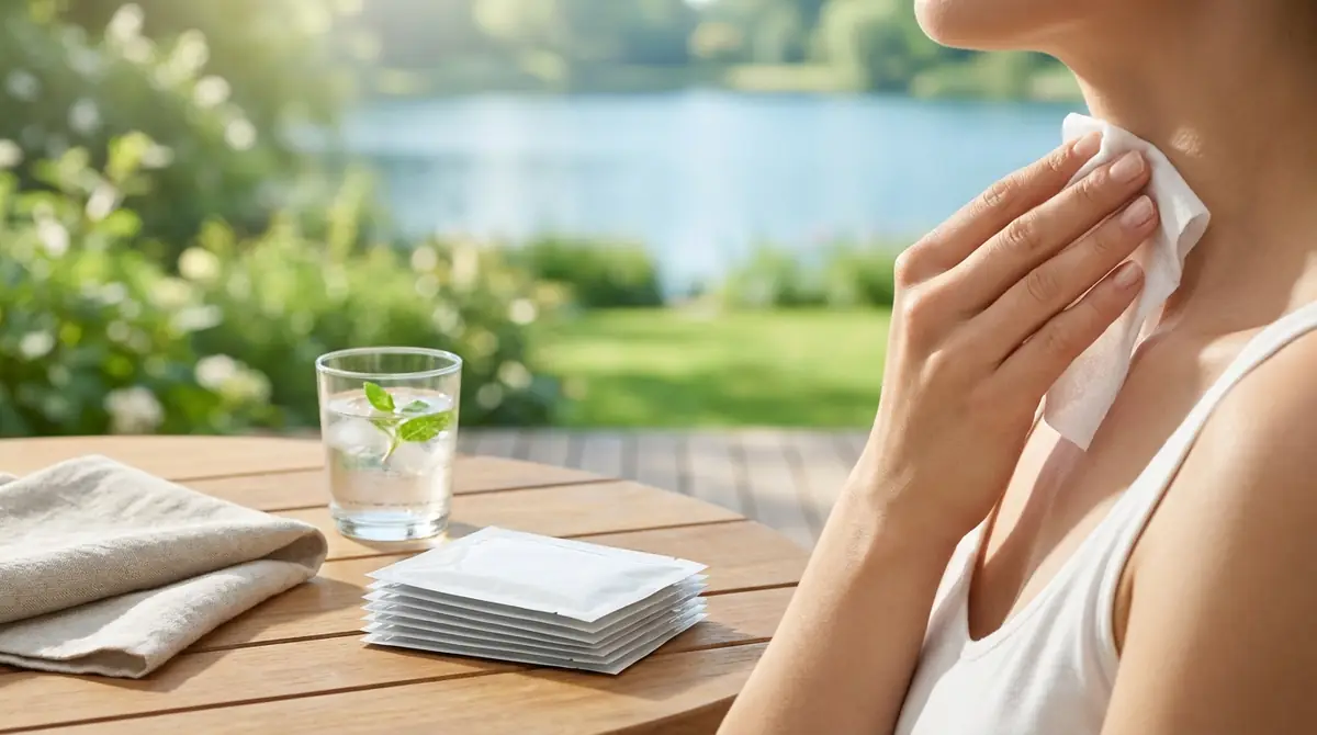 方法③体拭きシートで手軽にリフレッシュ