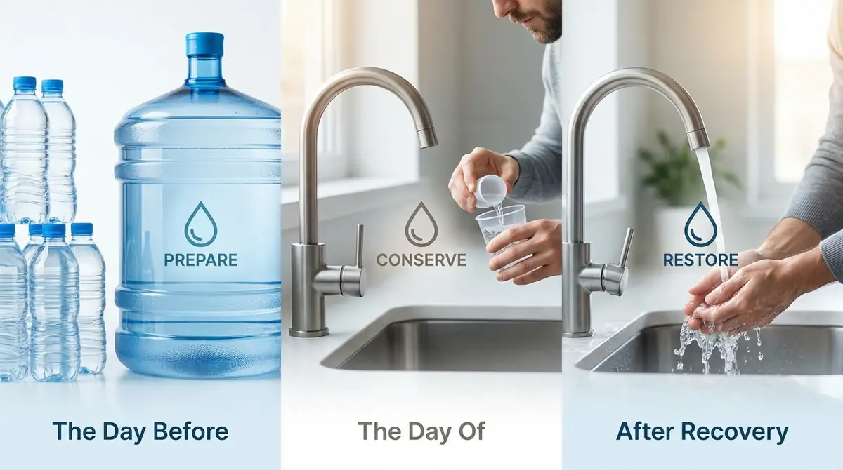 断水が予告されたら?前日〜当日〜復旧後の行動フロー