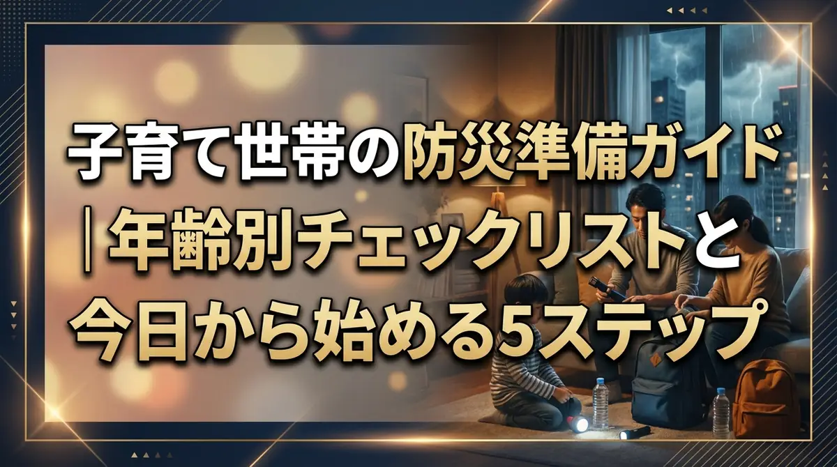 子育て世帯の防災準備ガイド|年齢別チェックリストと今日から始める5ステップ