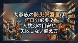 大家族の防災備蓄量は何日分必要？人数別の目安と失敗しない備え方