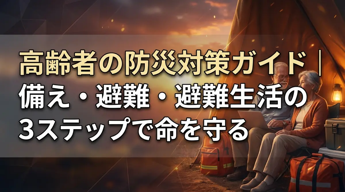 高齢者の防災対策ガイド｜備え・避難・避難生活の3ステップで命を守る